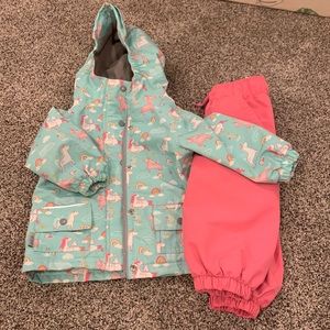 Jan and Jules raincoat and pants